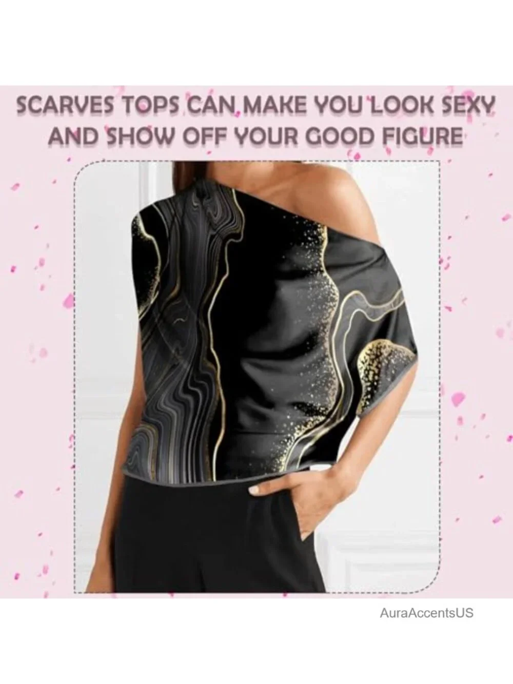 27.5 in Square Satin Scarf - Fashion Head Wrap Hair Bandana - Soft Lightweight